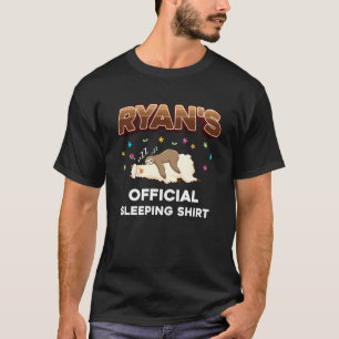 T-shirt Ryan Nom Sommeil dormant Pyjama personnalisé