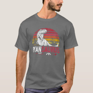 T-shirt Ryan Saurus Funny Personalized Dinosaur T Rex