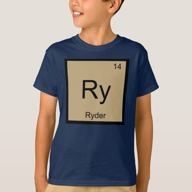 T-shirt Ryder Nom Chimie Élément Tableau périodique (Devant)