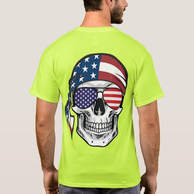 T-shirt Ryders US Spyder - Skull RWB Back (Dos)