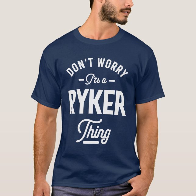 T-shirt Ryker Nom personnalisé Anniversaire Cadeau (Devant)