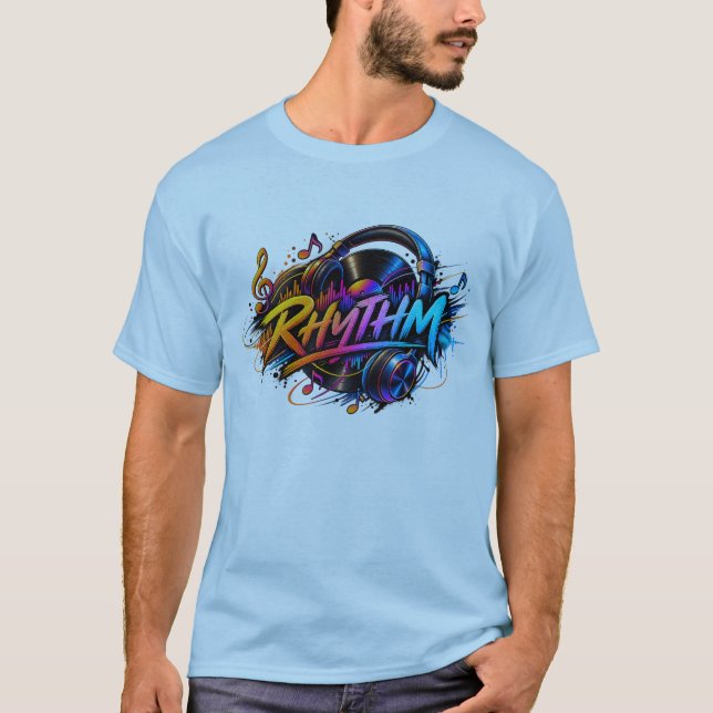 T-shirt Rythme – Art Moderne Géométrique Abstrait (Devant)