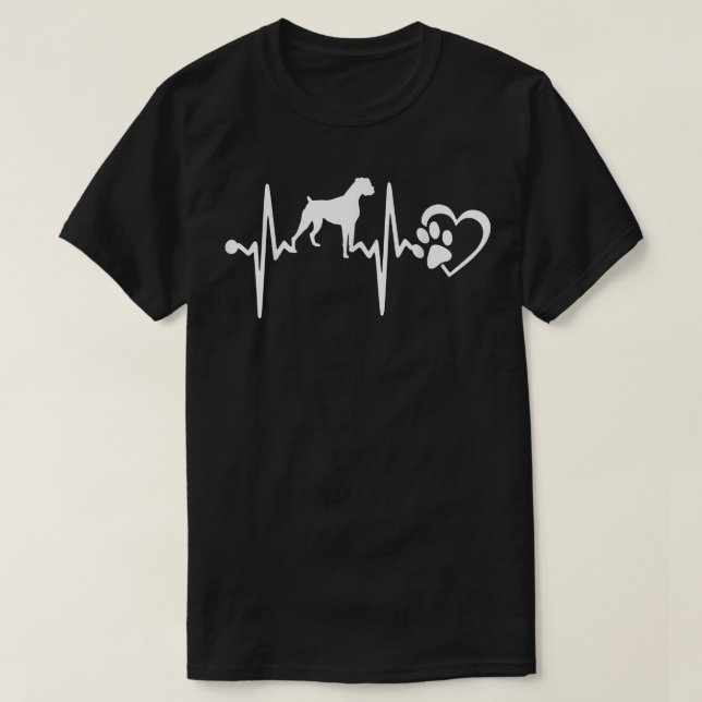 T-SHIRT RYTHME CARDIAQUE DU BOXER  (Design devant)