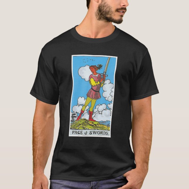 T-shirt Rythme De L'Épée Carte Tarot Occulte Croyances Div (Devant)