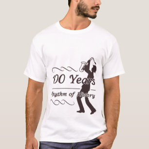 T-shirt Rythme de l'Histoire Jazz Saxophone 100 Ans Centen