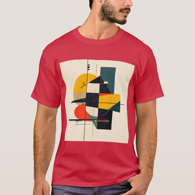 T-shirt Rythme Industriel Art Abstrait (Devant)