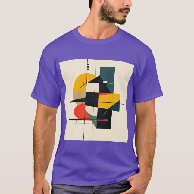 T-shirt Rythme Industriel Art Abstrait 2 (Devant)