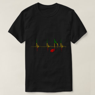 T-shirt Rythme Musical Note d'Art Rasta