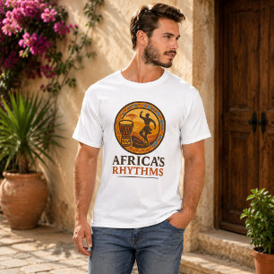 T-shirt Rythmes Africains Élégants Danse Tribale au Tambou