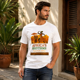 T-shirt Rythmes Africains Élégants Danse Tribale au Tambou