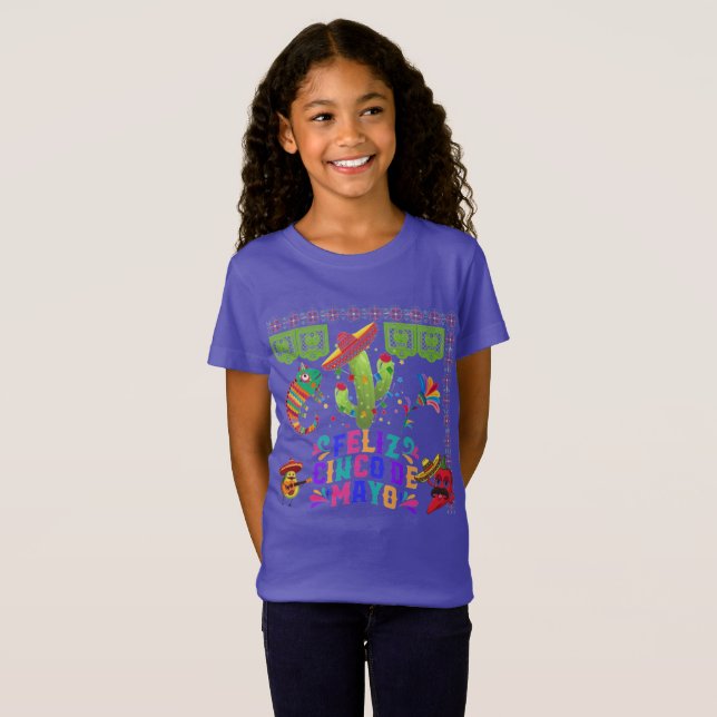T-Shirt Rythmes de Mexico violet (Devant entier)