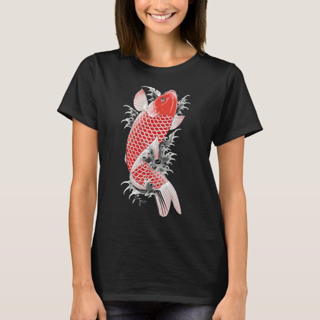T-shirt Ryu Ga Gotoku Akira Nishikiyama Koi Fish Tatouage (Devant)