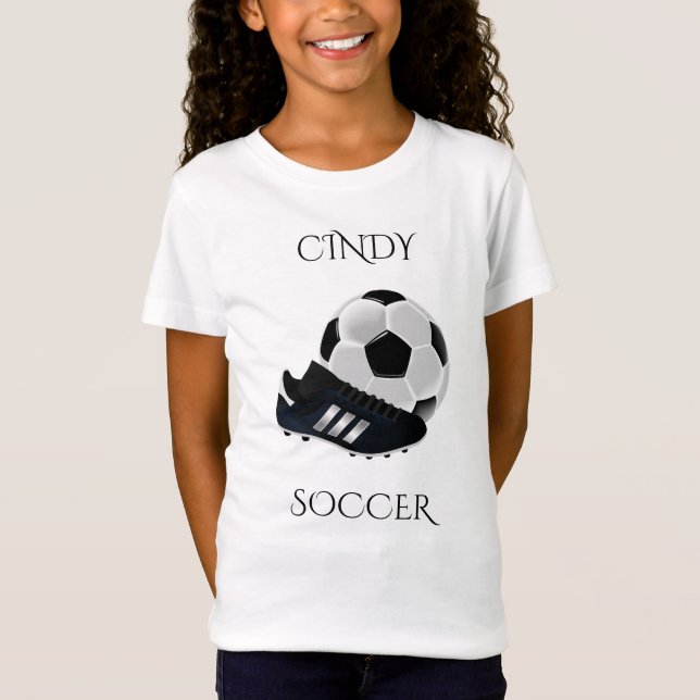 T-shirt S0CCER, nom personnalisé. (Devant)