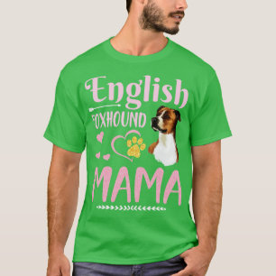 T-shirt S26S Bonne Fête des Mères Anglais Foxhound Amoureu