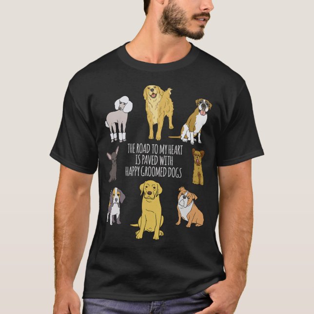 T-shirt S2 Chien Grooming Chien Groomer (118) (Devant)