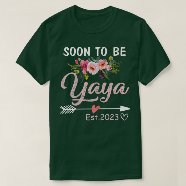 T-shirt S Bientôt être Yaya 2023 Fête des Mères Première F (Design devant)