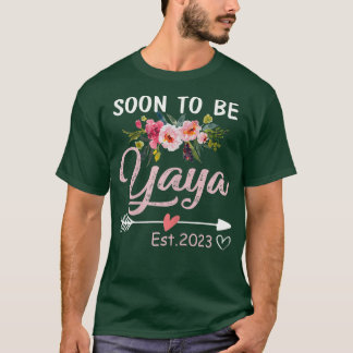 T-shirt S Bientôt être Yaya 2023 Fête des Mères Première F