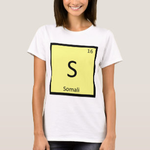 T-shirt S - Chat Somali Chimie Tableau Périodique Élément