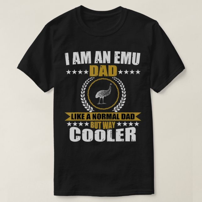 T-shirt s Cool Emu Papa Costume Oiseau Amour Emus Pour tan (Design devant)