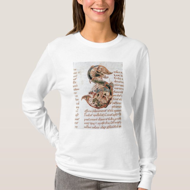 T-shirt S d'initiale de Historiated ' (Devant)