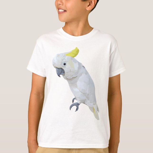 T-shirt S est pour Cockatoo à pois de soufre (Devant)