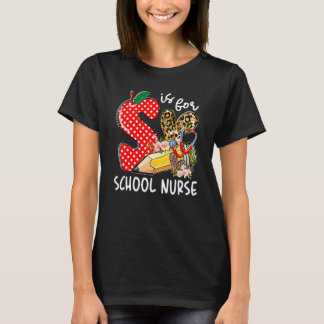 T-shirt S Est Pour Infirmière Scolaire Bonne Première Jour