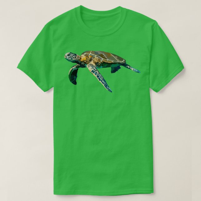 T-shirt S est pour la tortue de mer (Design devant)