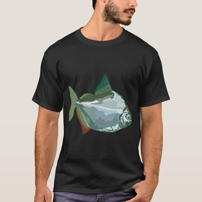 T-shirt S est pour Poisson Dollar d'Argent,Poisson Dollar  (Devant)