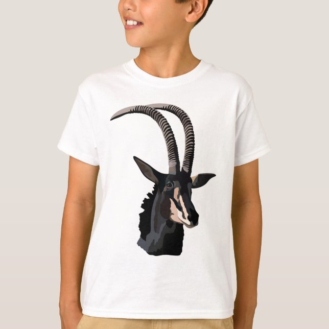 T-shirt S est pour Sable Antelope (Devant)