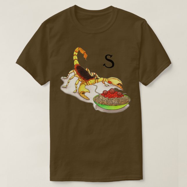 T-shirt S est pour Scorpion (Design devant)