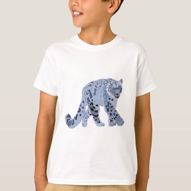 T-shirt S est pour Snow Leopard (Devant)