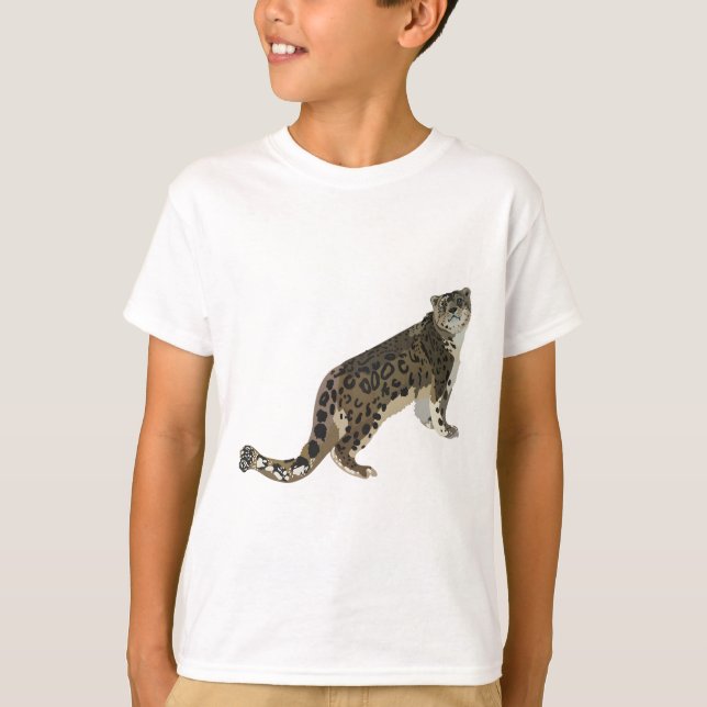 T-shirt S est pour Snow Leopard (Devant)
