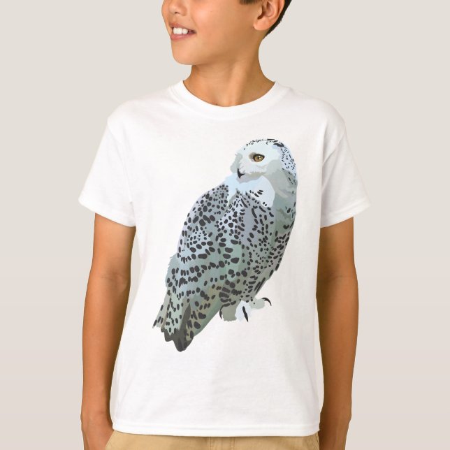 T-shirt S est pour Snowy Owl (Devant)