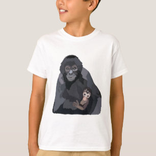 T-shirt S est pour Spider Monkey Keeper