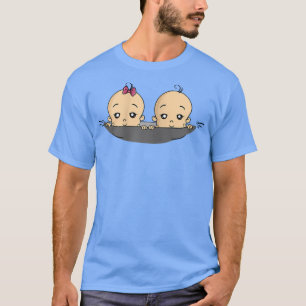 T-shirt s Grossesse bébé drôle jumeaux fille garçon879
