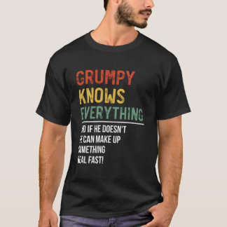 T-shirt S Grumpy Sait Tout Fête Des Pères Grumpy
