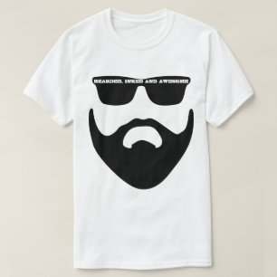 T-shirt S M L impressionnant encré barbu de XL