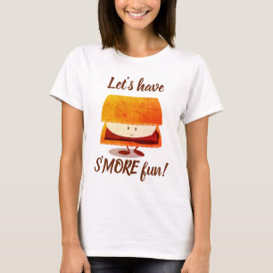 T-shirt S’more Camping Food Fun Cartoon
