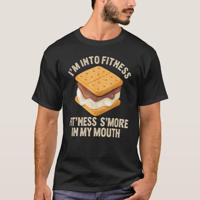 T-shirt s mores fitness marshmallows camping gym workout c (Devant)