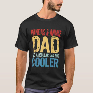 T-shirt S Pandas Papa Anime Comme Un Papa Régulier Mais Er
