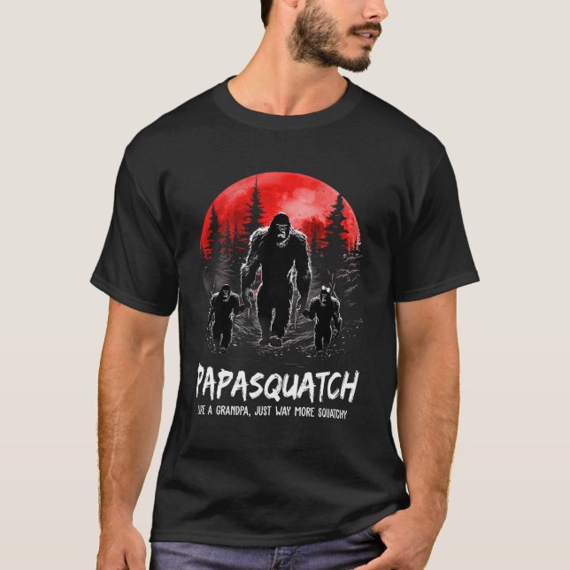 T-shirt S Papasquatch Comme Un Grand-Père Juste Beaucoup P (Devant)