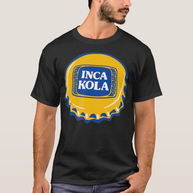T-shirt s Pérou Bouteille de soda Inca Kola Bubble gomme B (Devant)