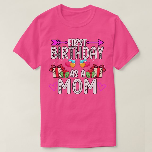 T-shirt s Premier anniversaire en tant que mère Maternité  (Design devant)