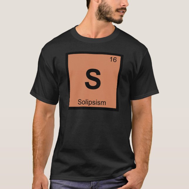 T-shirt S - Solipsisme Philosophie Chimie Tableau périodiq (Devant)