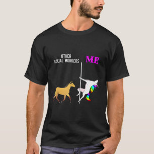 T-shirt S Travailleurs Sociaux Et Moi Danse Unicorne