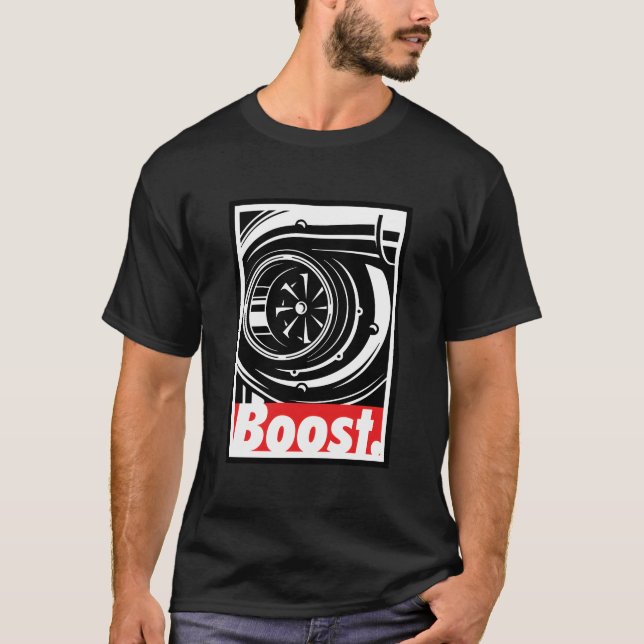 T-shirt S Turbo Boost Pour Course Et Drift Car (Devant)