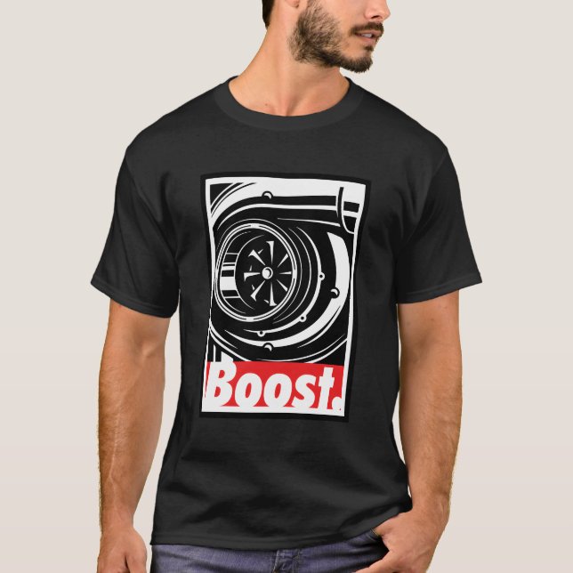 T-shirt S Turbo Boost Pour Course Et Drift Car (Devant)