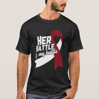T-shirt Sa Bataille Est Ma Tête De Bataille Et Le Cancer D