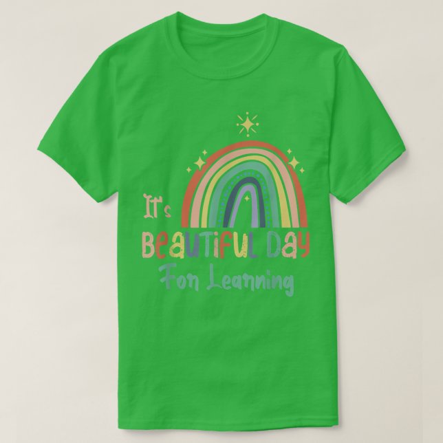T-shirt Sa belle journée pour apprendre mignon retour à l' (Design devant)