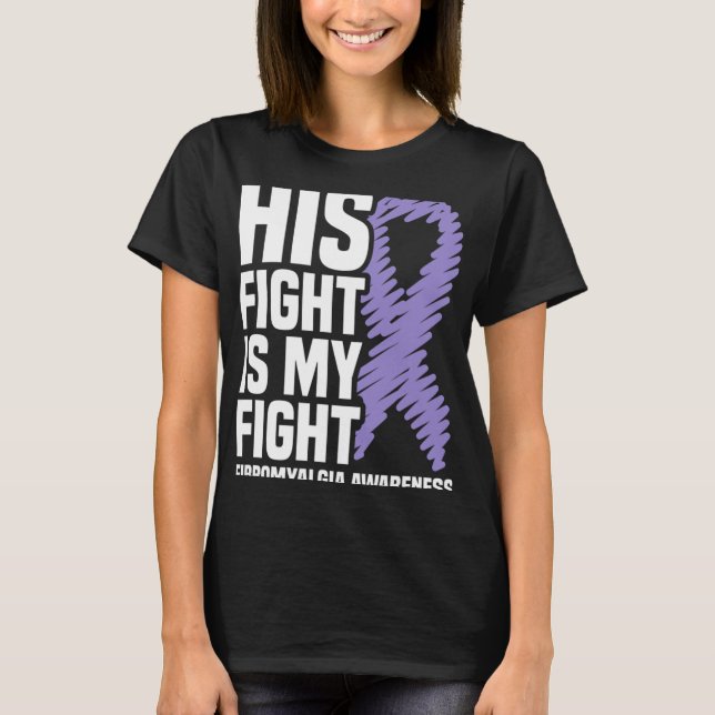 T-shirt Sa Lutte Est Ma Lutte Contre La Fibromyalgie (Devant)